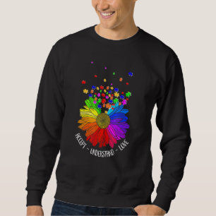 Moletom Floral Autismo Sensibilização Flor Para Mulheres M