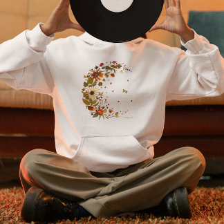 Moletom Floral Crescent Moon l Pressed Flower Artwork