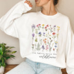 Moletom Floral de Flores Selvagens<br><div class="desc">Retro Flores Selvagens Camisola floral</div>