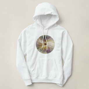 Moletom Floral Fantasy Dourada Eggplant Abstrato Art Fract