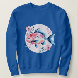 Moletom Floral Fish Circle – Women’s Sweatshirt
