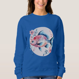 Moletom Floral Fish Circle – Women’s Sweatshirt