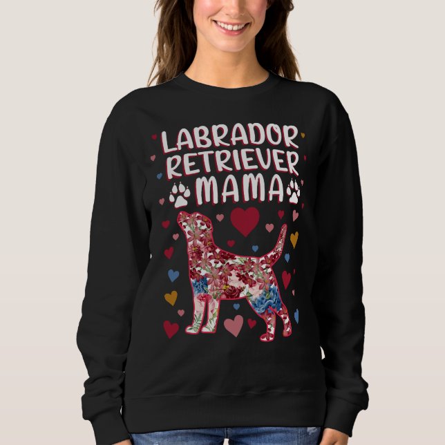Moletom Floral Labrador Retriever Mama (Frente)