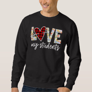Moletom Floral Love My Students Buffalo Xadrez Hearrow