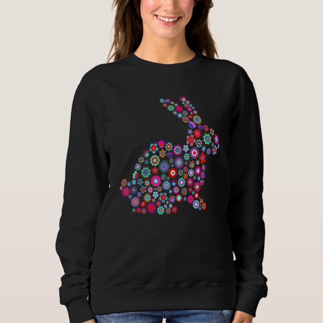 Moletom Floral Passadeira Coelhinha Meninas Flores Rab (Frente)
