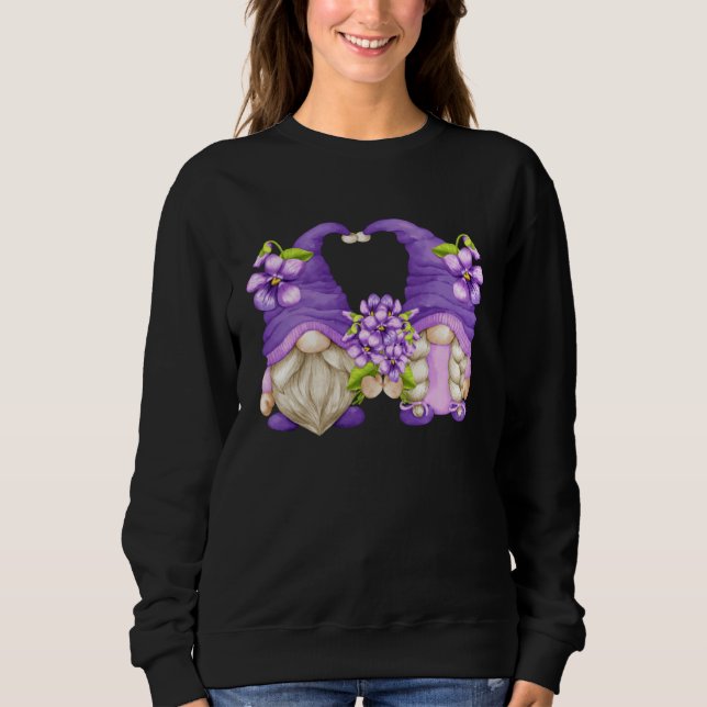 Moletom Floral Summer Graphic For Women Purple Awareness G (Frente)