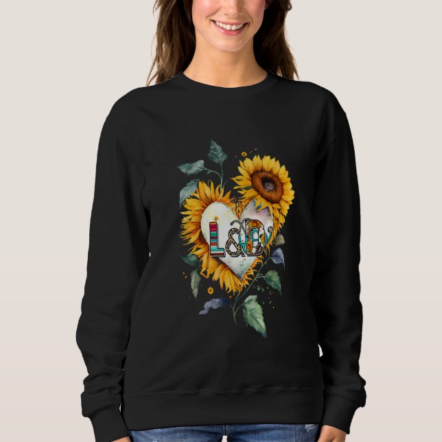 Moletom Floral Sunflower Heart L&D Labor and Delivery Nurs (Frente)