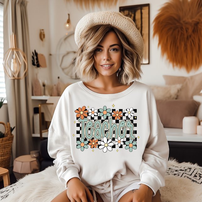 Moletom Floral Teacher Women's Sweatshirt (Floral Teacher sweatshirt)