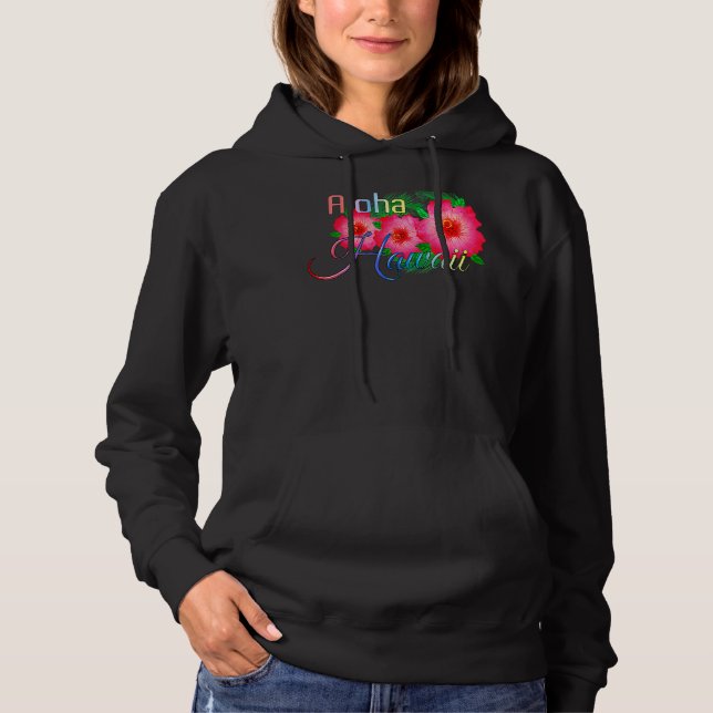 Moletom Flores das Ilhas Tropicais Aloha Hawaii (Frente)