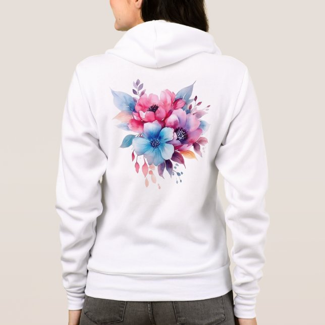 Moletom Flores de Aquarela Design Floral (Verso)