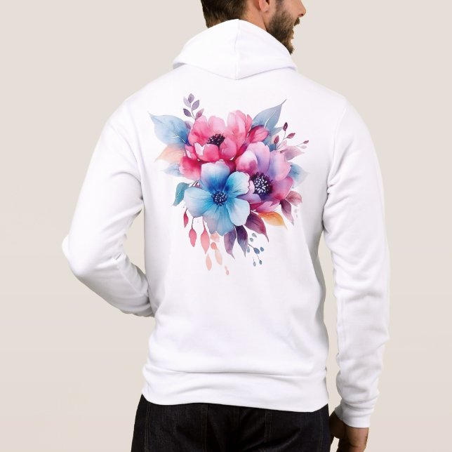 Moletom Flores de Aquarela Design Floral (Verso)
