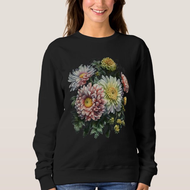 Moletom Flores de Crisântemo Amantes de Flores (Frente)