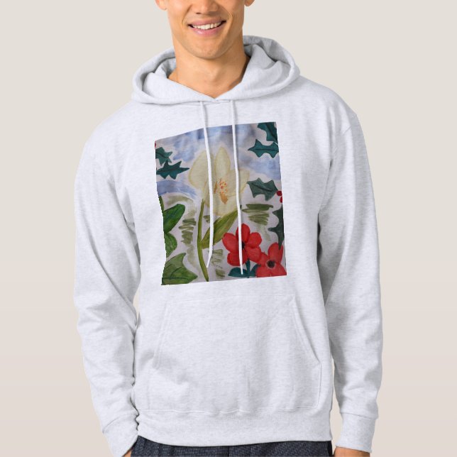 Moletom Flores de inverno e Holly (Frente)