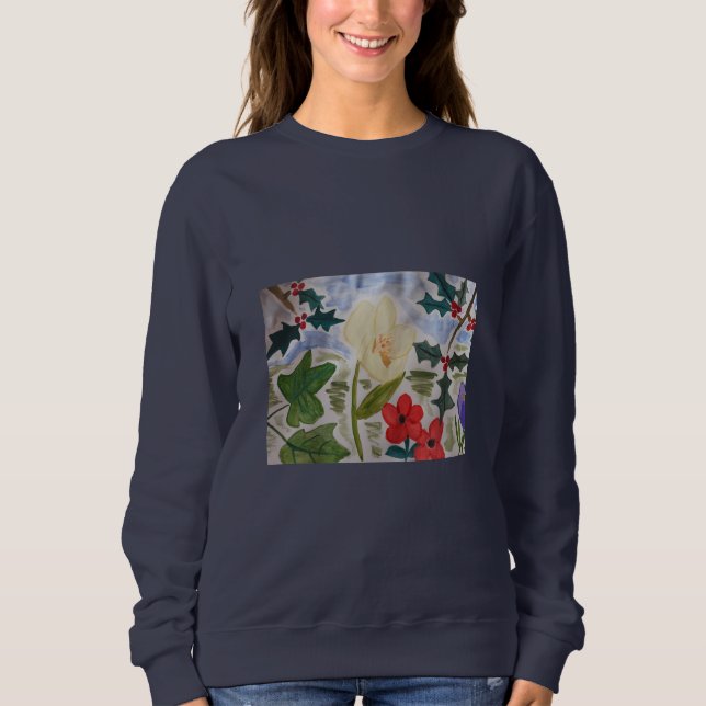 Moletom Flores De Inverno E Holly Sweatshirt (Frente)