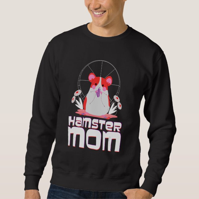 Moletom Flores de Mãe Amigo de Hamster de Mãe de Hamster B (Frente)