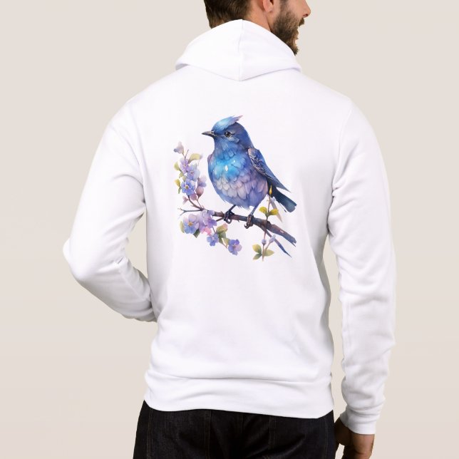 Moletom Flores de Pássaro de Fada aquarela Clipart-73611 (Verso)