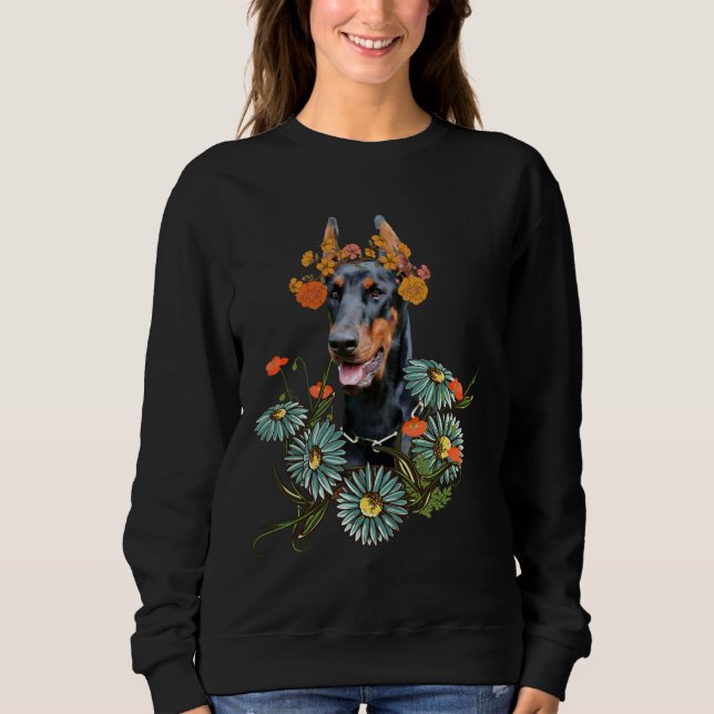 Moletom Flores Doberman 1151 (Frente)
