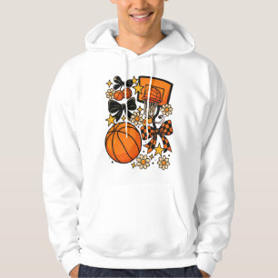 Moletom Flores Estrelas Arcos Desenho Estético de Basquete