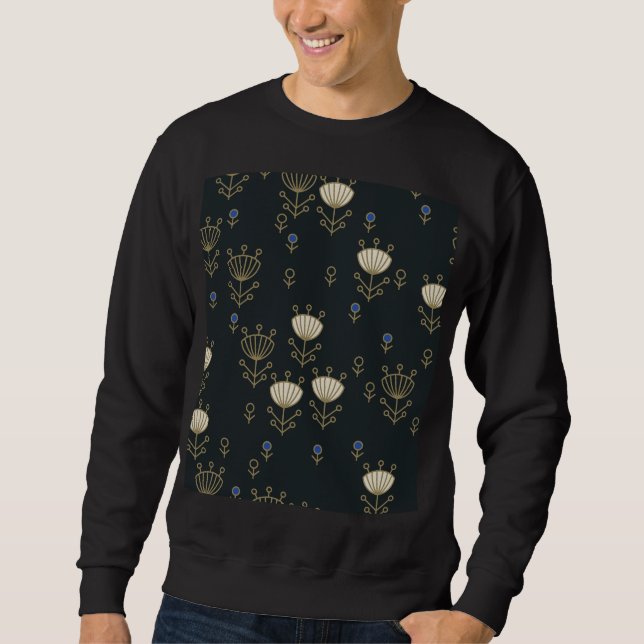 Moletom Flores Étnicas: Design Ornamental Vintage (Frente)