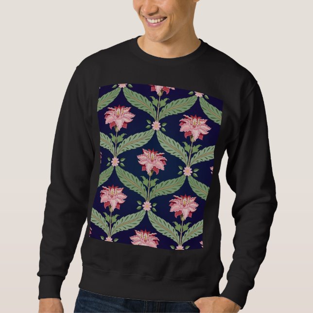 Moletom Flores Fantásticas: Motifs Indianos Escuros (Frente)