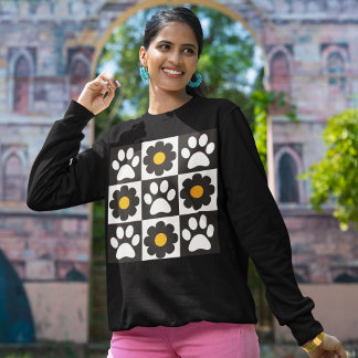 Moletom Flores Patas Xadrez Daisy Retro