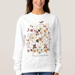 Moletom Flores Presas Flores Selvagens Nome Cottagecore