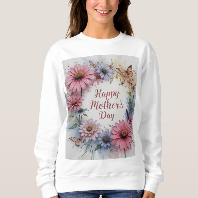 Moletom Flores silvestres alegram o dia das mães (Frente)