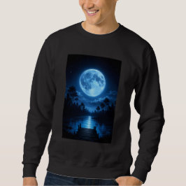 Moletom Floresta Celestial Iluminada pela Lua Estética Ref