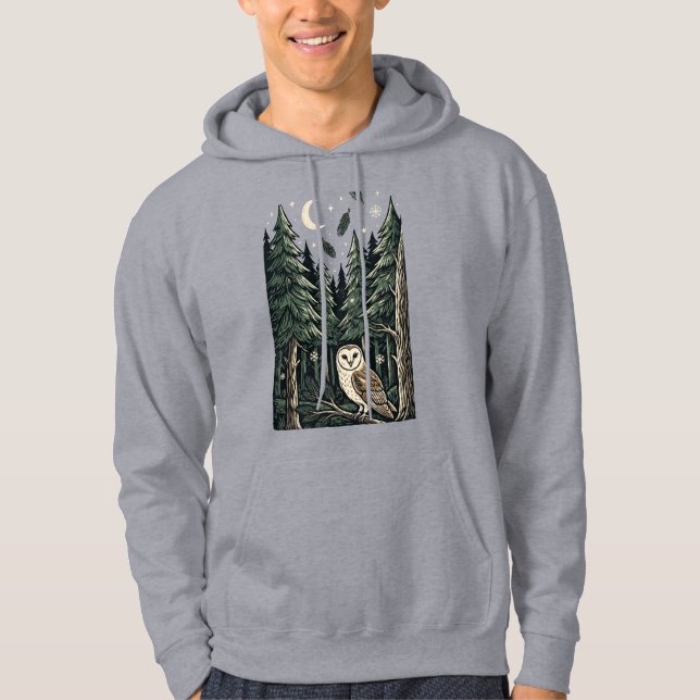 Moletom Floresta Selvagem de Coruja ao Luar (Frente)