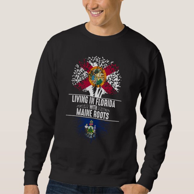 Moletom Florida Home Maine Roots State Tree Flag Love (Frente)