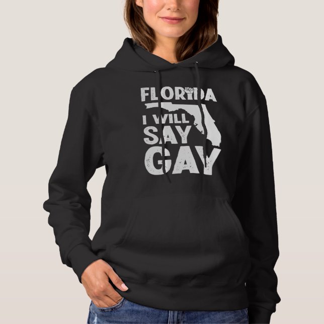 Moletom Florida I Will Say Gay Pride Queer Rights LGBTQ Al (Frente)