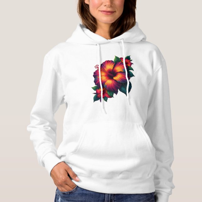 Moletom Flower Art Hoodie for Women (Frente)