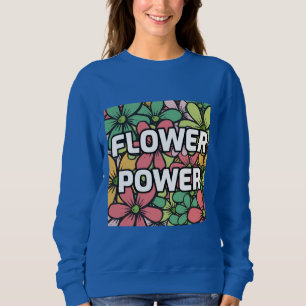 MOLETOM FLOWER POWER DAISY T-SHIRTS WOMENTS SWEATSHIRTS
