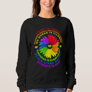 Moletom Flower Rainbow Human Black Lives Rights Science Lg