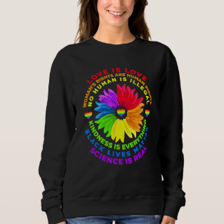 Moletom Flower Rainbow Human Black Lives Rights Science Lg