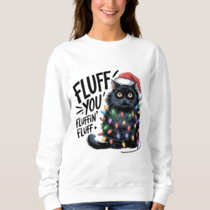Moletom "Fluff You" Engraçado Luzes Negras de Natal