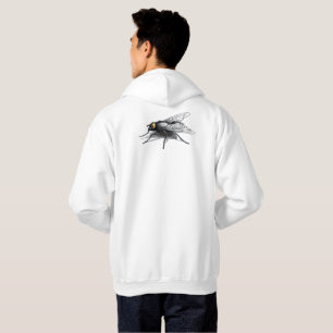 Moletom Fly Buddy, capuz branco de volta