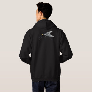 Moletom Fly Buddy homens capuz preto capuz traseira
