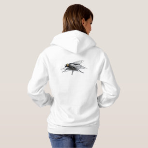 Moletom Fly Buddy mulheres capuz branco atrás