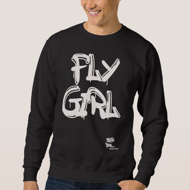 Moletom FLY GIRL OLD SCHOOL RAP HIP HOP Inspired Mom Siste (Frente)