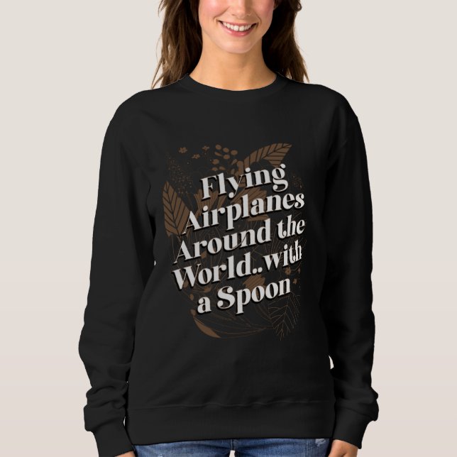 Moletom Flying Airplanes with Spoon Mom Lifestyle Mother H (Frente)