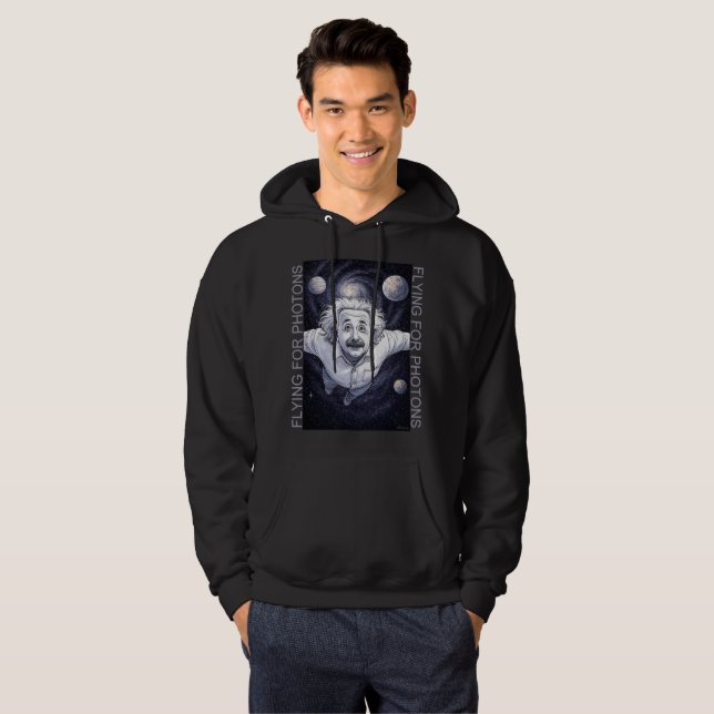 Moletom Flying For Photons men black hooded sweatshirt (Frente Completa)