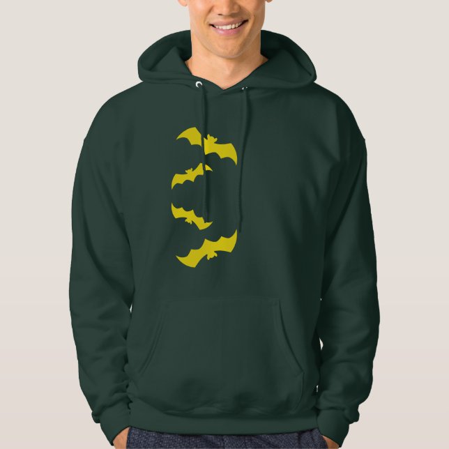 Moletom Flying Yellow Halloween Bats (Frente)