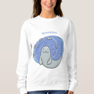 Moletom Foca-branca e ilustração de desenho animado de azu