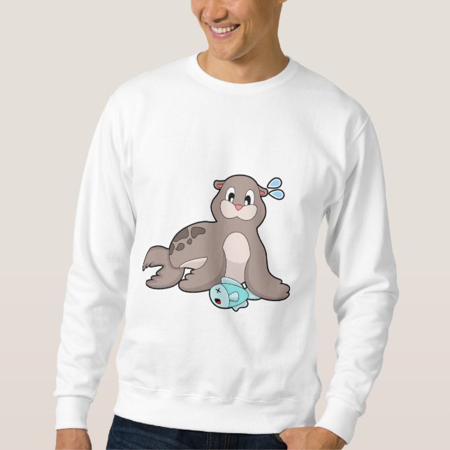 Moletom Foca com Peixe (Frente)