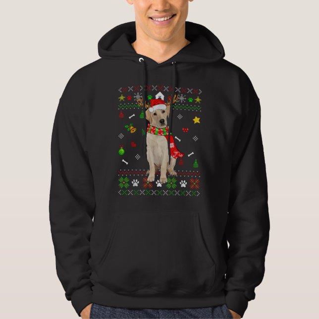 Moletom Fofo doce Natal Labrador Cachorro Puppy Xmas Paj (Frente)