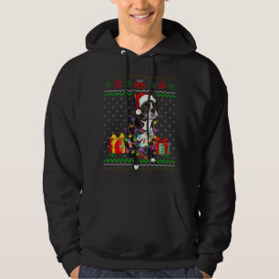 Moletom Fofo feio Luz de Natal Boston Terrier Dog L