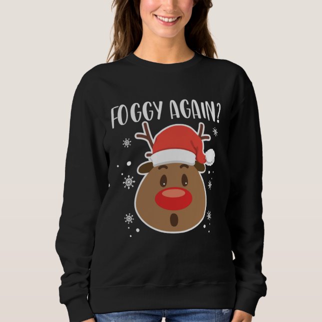 Moletom Foggy Again Reindeer Clothing Holiday Christmas (Frente)