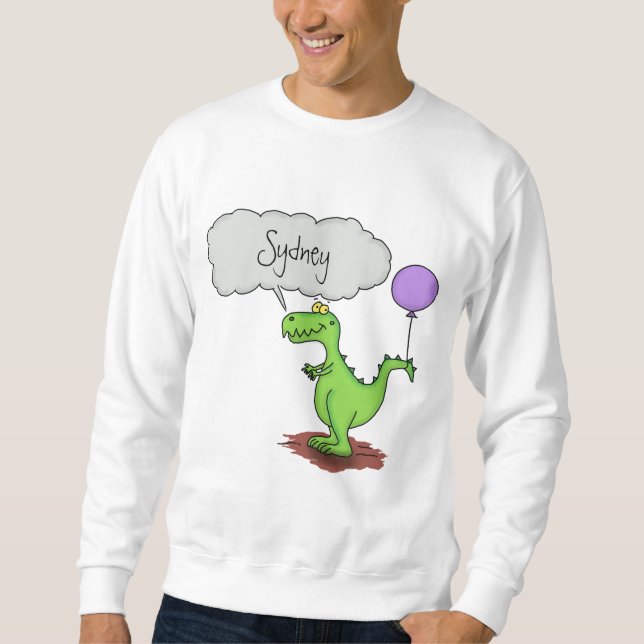 Moletom Fogo giro em forma de cartoon verde e engraçado (Frente)
