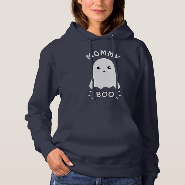 Moletom Folha de desenho personalizada "BOO" Fantasma Long (Frente)